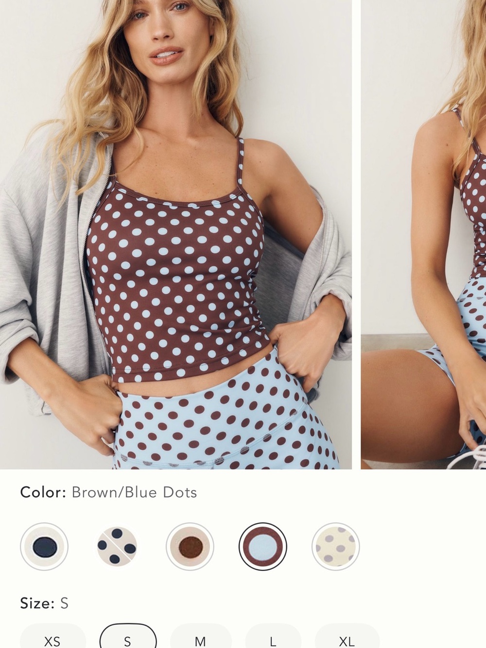 Anthropologie Blue/Brown Tank Small
